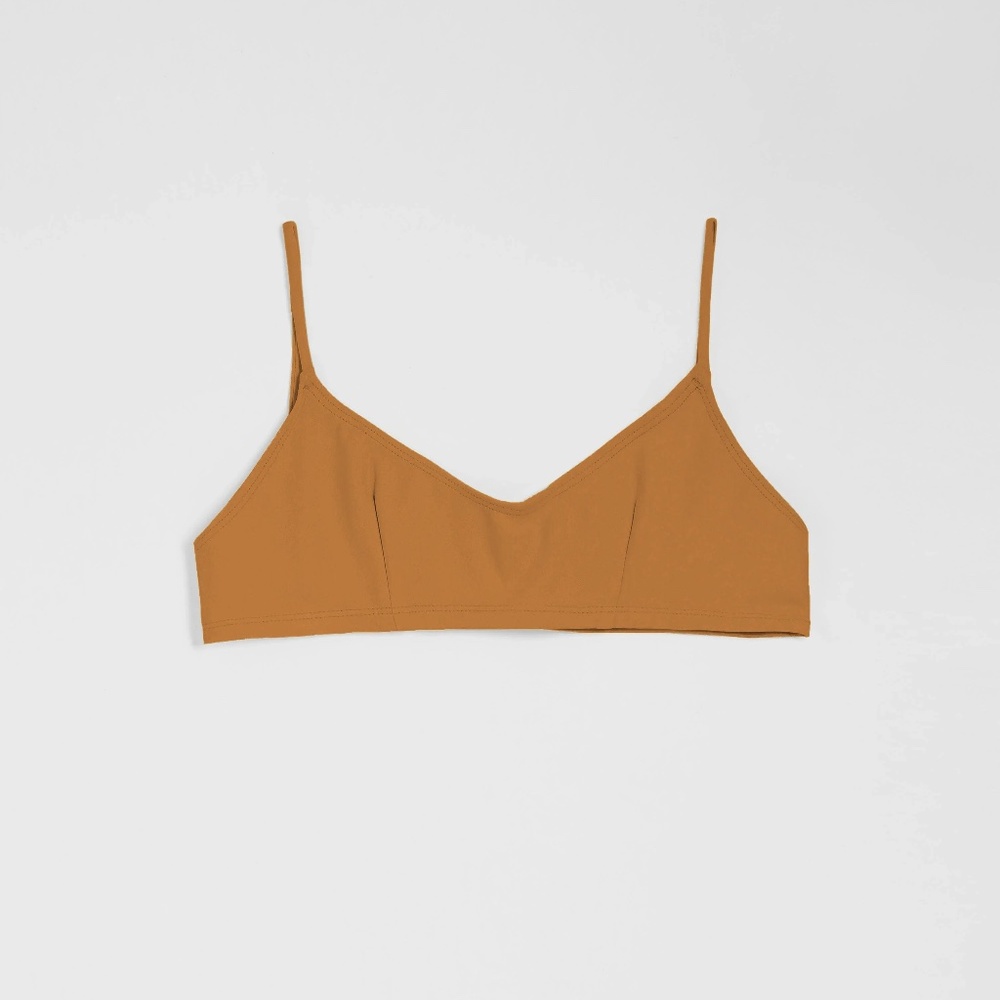 Women's Nu Swim Rust Brown Triangle Bikini Top & Bottom